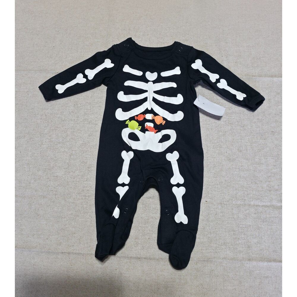 Carter's Just One You Newborn Halloween Skeleton Jumpsuit - No Hat NWOT